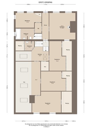 Floorplan - Zuiderlingedijk 179, 4211 BE Spijk